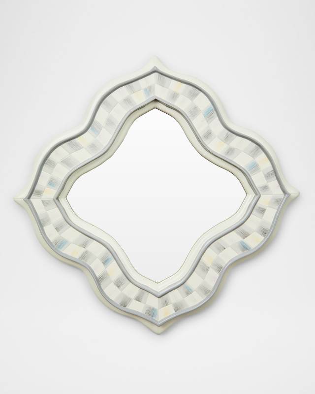 Sterling Quatriflower Wall Mirror, 14" Square